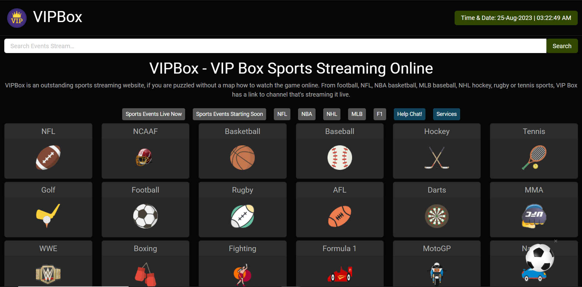 NFL Live Streams on VIPBox